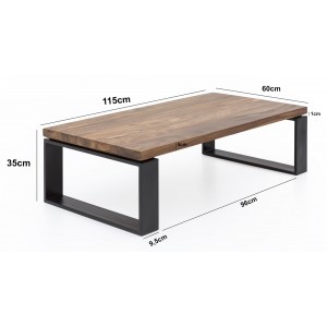 MASSIVE tömör rózsafa dohányzóasztal - 115cm