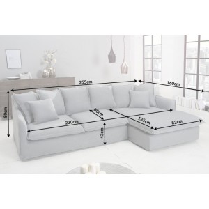 HEAVEN modern  sarokkanapé - beige - 255cm