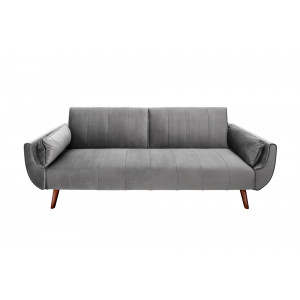 SKAGEN modern bársony kanapé - 215cm - szürke