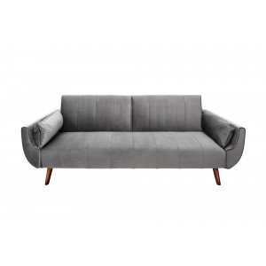 SKAGEN modern bársony kanapé - 215cm - szürke
