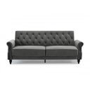 LEONARD-II design bársony kanapé - szürke - 220cm