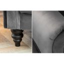 LEONARD-II design bársony kanapé - szürke - 220cm