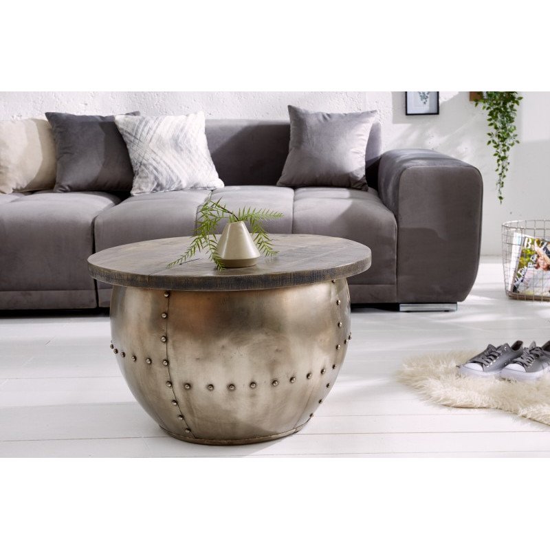 URBAN design mangófa dohányzóasztal - szürke