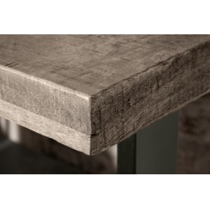 CRAFTER tömör mangófa bárasztal- szürke