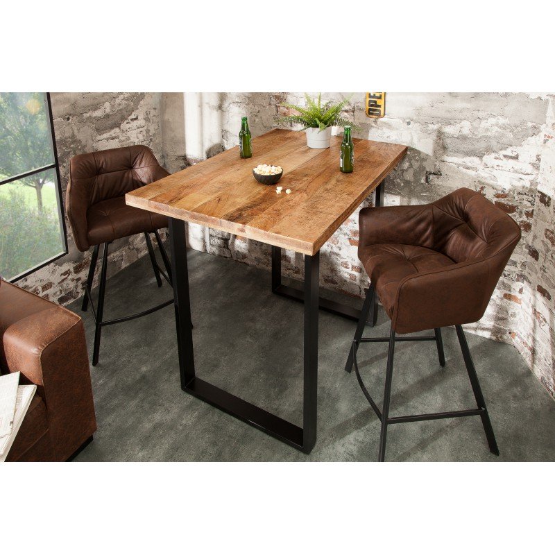 CRAFTER tömör mangófa bárasztal - natúr