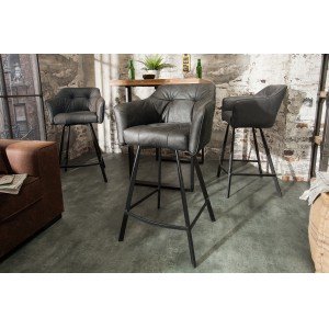 BERNARD design bárszék - antik szürke INVICTA