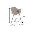 BERNARD design bárszék -  antik barna