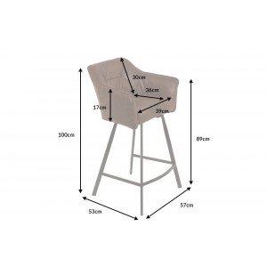 BERNARD design bárszék -  antik barna