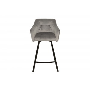 BERNARD design bársony bárszék - szürke