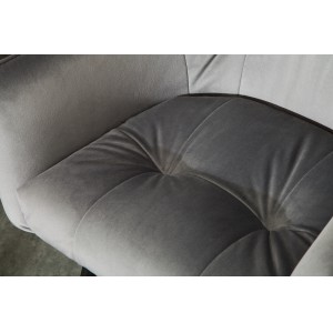 BERNARD design bársony bárszék - szürke