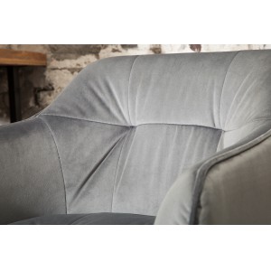 BERNARD design bársony bárszék - szürke