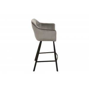 BERNARD design bársony bárszék - szürke