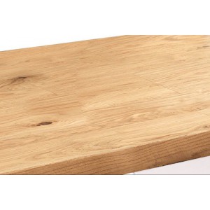 VOLARE tölgyfa dekor design étkezőasztal üveg lábakkal
