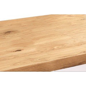 VOLARE tölgyfa dekor bővíthető design étkezőasztal üveg lábakkal