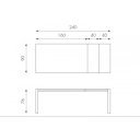 ROVERE bővíthető tölgy dekor étkezőasztal