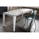 CERAMICA kerámia lapos bővíthető design étkezőasztal- fehér/szürke márvány/márvány /szürke / calacatta