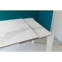 CERAMICA kerámia lapos bővíthető design étkezőasztal- fehér/szürke márvány/márvány /szürke / calacatta