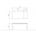 CERAMICA kerámia lapos bővíthető design étkezőasztal- fehér/szürke márvány/márvány /szürke / calacatta