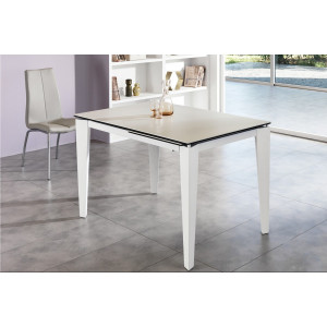 CERAMICA kerámia lapos bővíthető design étkezőasztal- fehér/szürke márvány/márvány /szürke / calacatta