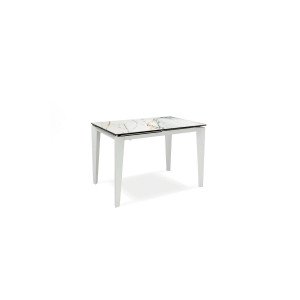 CERAMICA kerámia lapos bővíthető design étkezőasztal- fehér/szürke márvány/márvány /szürke / calacatta