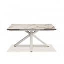 CERAMICA X kerámia lapos bővíthető design étkezőasztal - márvány/beige/szürke márvány/szürke/calacatta márvány
