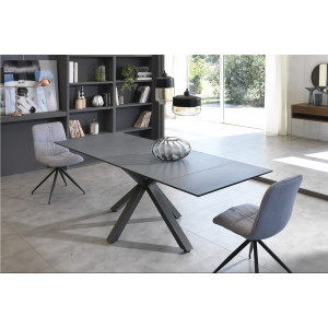 CERAMICA X kerámia lapos bővíthető design étkezőasztal - márvány/beige/szürke márvány/szürke/calacatta márvány