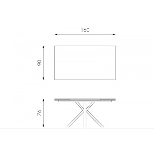 CERAMICA X kerámia lapos bővíthető design étkezőasztal - márvány/beige/szürke márvány/szürke/calacatta márvány