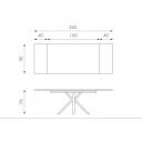 CERAMICA X kerámia lapos bővíthető design étkezőasztal - márvány/beige/szürke márvány/szürke/calacatta márvány