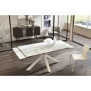 CERAMICA X kerámia lapos bővíthető design étkezőasztal - márvány/beige/szürke márvány/szürke/calacatta márvány