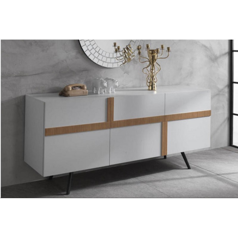 VIGGIANO fehér/tölgy design komód