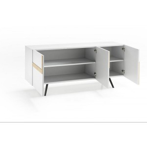 VIGGIANO fehér/tölgy design komód