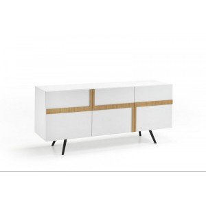 VIGGIANO fehér/tölgy design komód