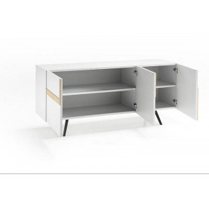 VIGGIANO fehér/tölgy design komód
