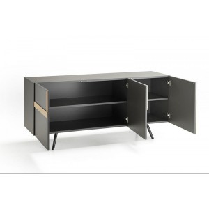 VIGGIANO antracit/tölgy design komód