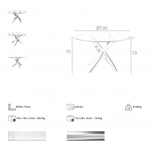 SIGMA design kerek étkezőasztal - 110/120/130/140/150cm
