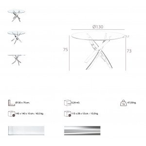 SIGMA design kerek étkezőasztal - 110/120/130/140cm