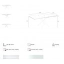 SIGMA SQUARE design  étkezőasztal - 140/150/160/180cm - fehér