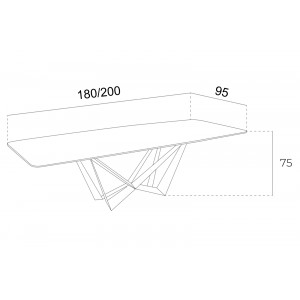 MIGUEL design étkezőasztal - 180cm