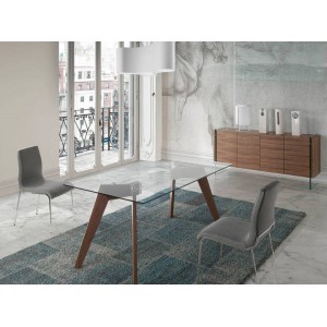 ROGER modern üveg étkezőasztal - 150cm