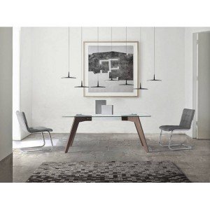 ROGER modern üveg étkezőasztal - 150cm Angel Cerdá