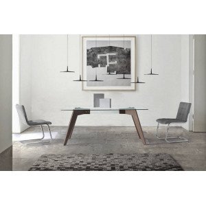 ROGER modern üveg étkezőasztal - 150cm Angel Cerdá