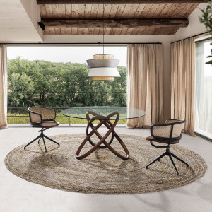 WOODEN RING design kerek étkezőasztal - 130/140/150cm