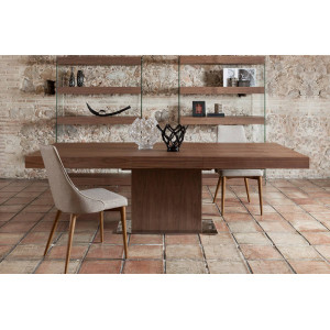 BROOKLYN design bővíthető étkezőasztal - 180-240cm - dió