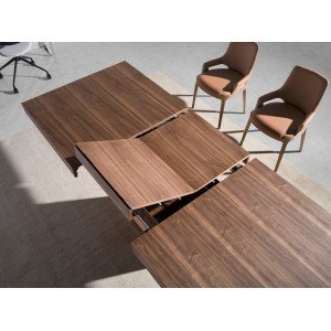 BROOKLYN design bővíthető étkezőasztal - 180-240cm - dió