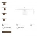 THESIS design étkezőasztal - dió - 220cm