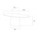 THESIS design étkezőasztal - dió - 220cm