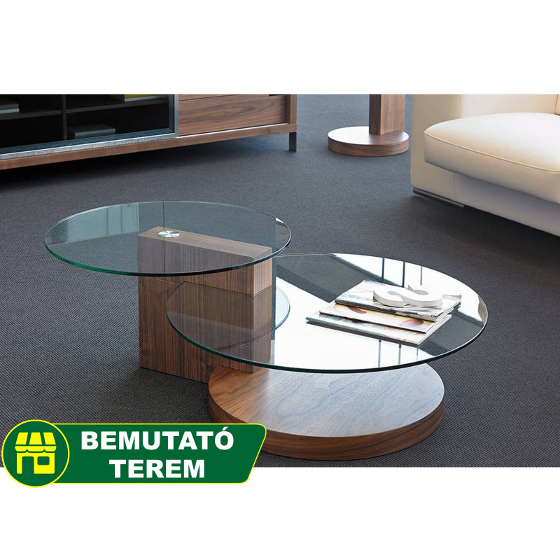 SIMONE design dohányzóasztal - dió
