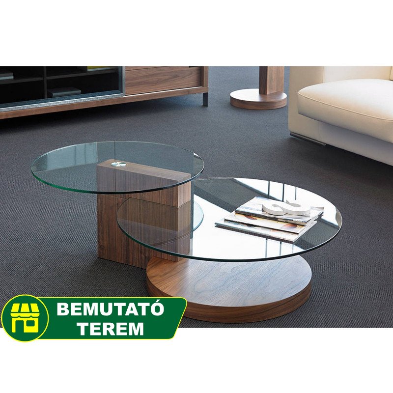 SIMONE design dohányzóasztal - dió