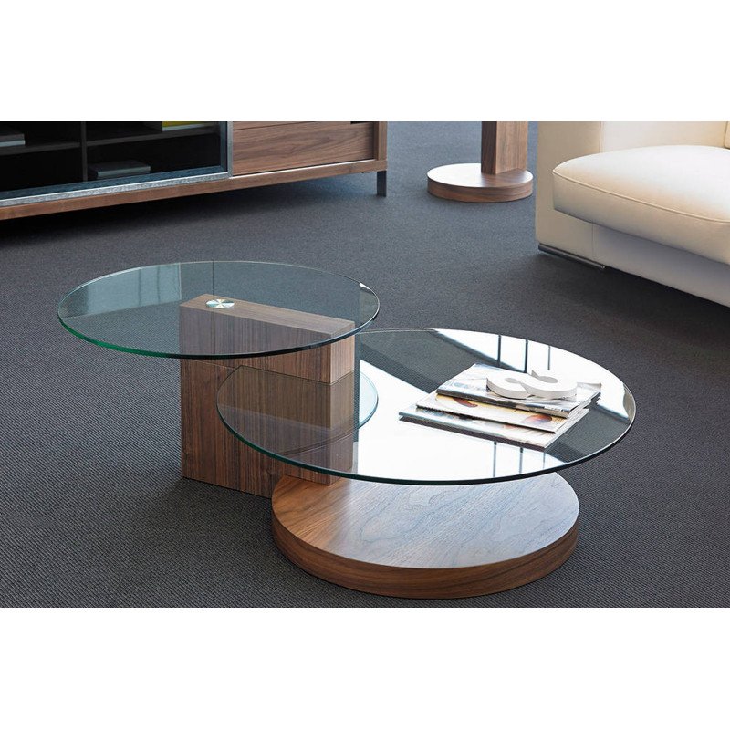 SIMONE design dohányzóasztal - dió