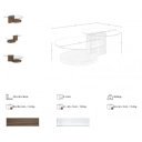 SIMONE design dohányzóasztal - dió